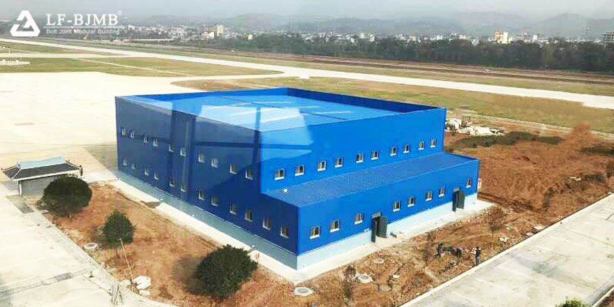 Prefab Steel Space Frame Structure Airplane Hangar