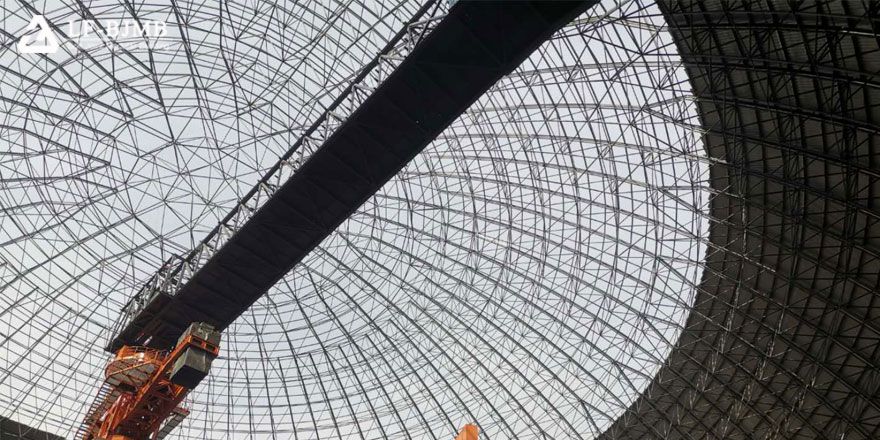 large span space frame dome roof dry coal shed