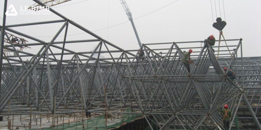 light steel space frame roof structure 