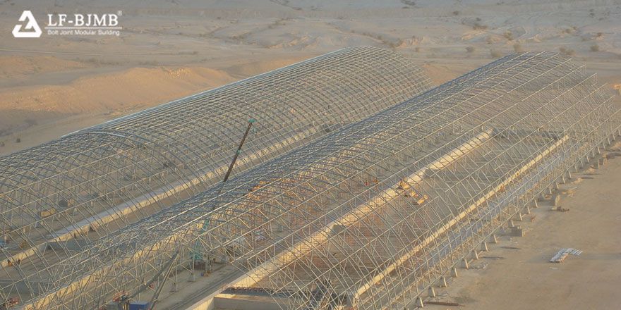 large span space frame dry coal shed