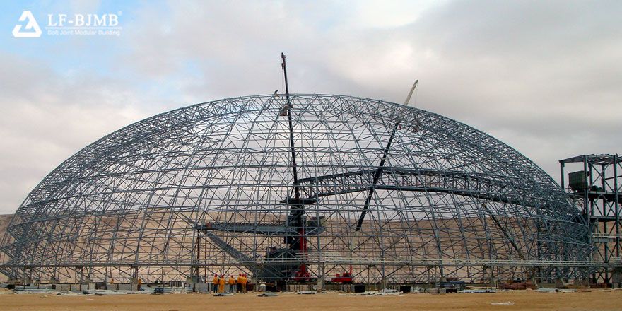 dome roof clinker storage shed