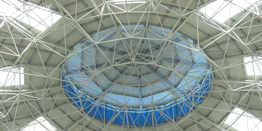 prefab space frame structure dome roof 