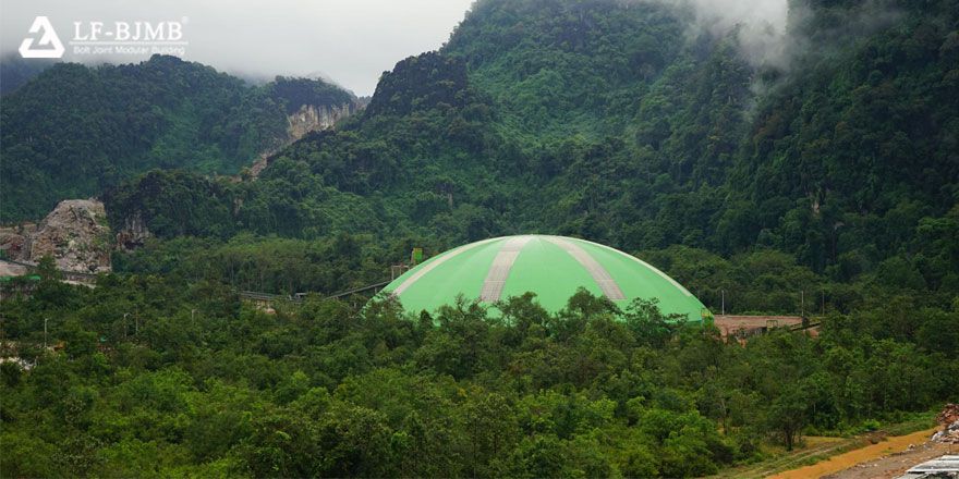  Space Frame  Dome Clinker Cement  Storage Shed 