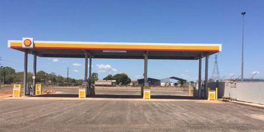 prefab gas station canopy