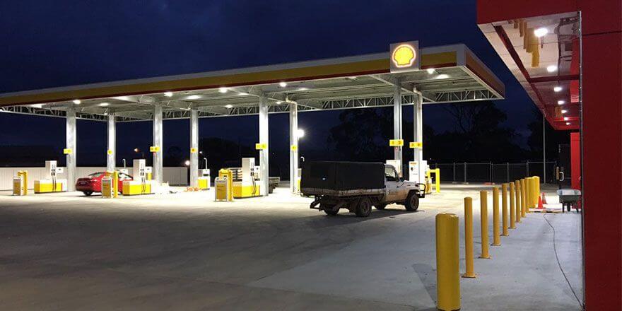 Petrol station steel structure canopy