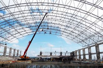 space frame roof structure