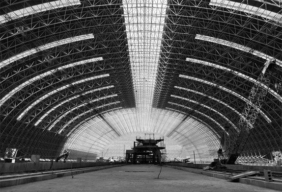Large coal shed space frame