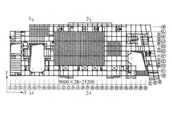  Typical plane of exhibition center