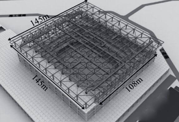 large gymnasium steel structure roof