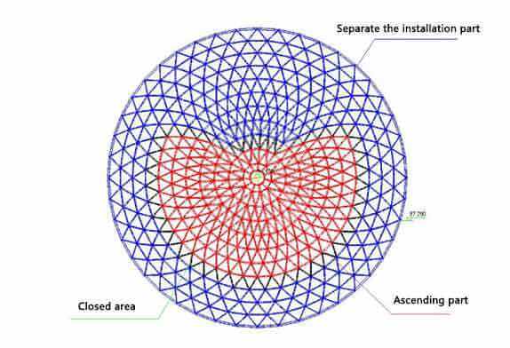 spherical building dome lifted