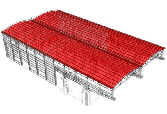 steel pipe truss structural roof
