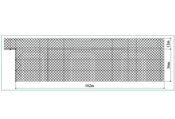 Plan of roof inclined beam