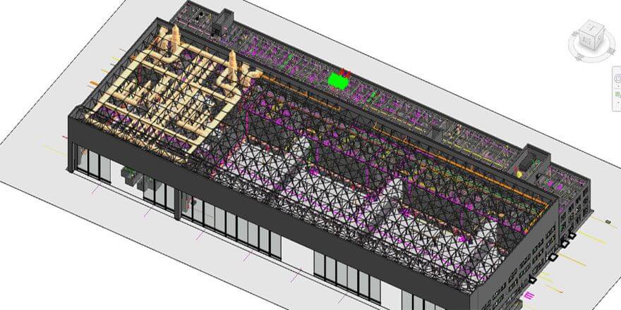 BIM comprehensive model of maintenance hangar