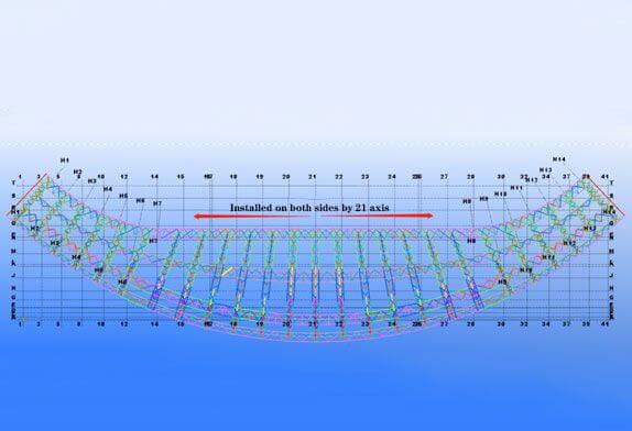 Stadium truss installation