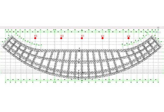 Layout of stadium monitoring points