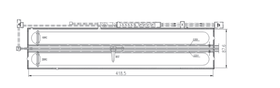 Closed plan of the mixing yard