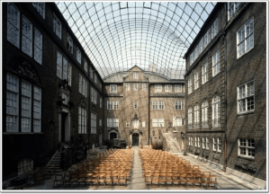 Roof of atrium addition