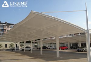 Membrane structure parking shed