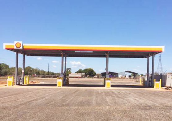 Australian Shell Gas Station Steel Roof|Petrol Pump Canopy Supplier