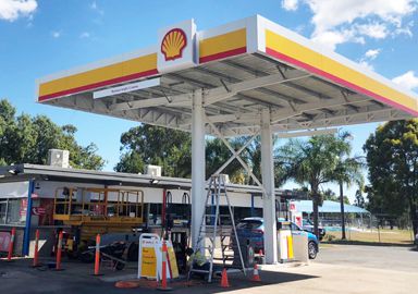Australian Small Gas Station Steel Structure Canopy