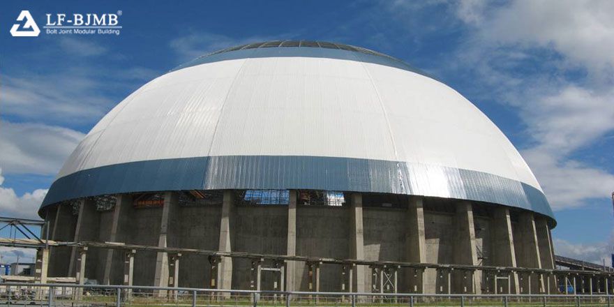 coal storage shed dome roof of coal power plant
