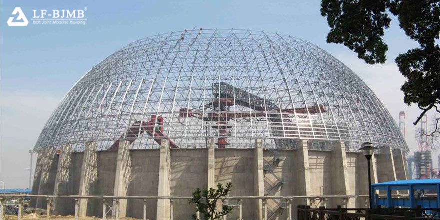 prefab bulk storage shed space frame structure 