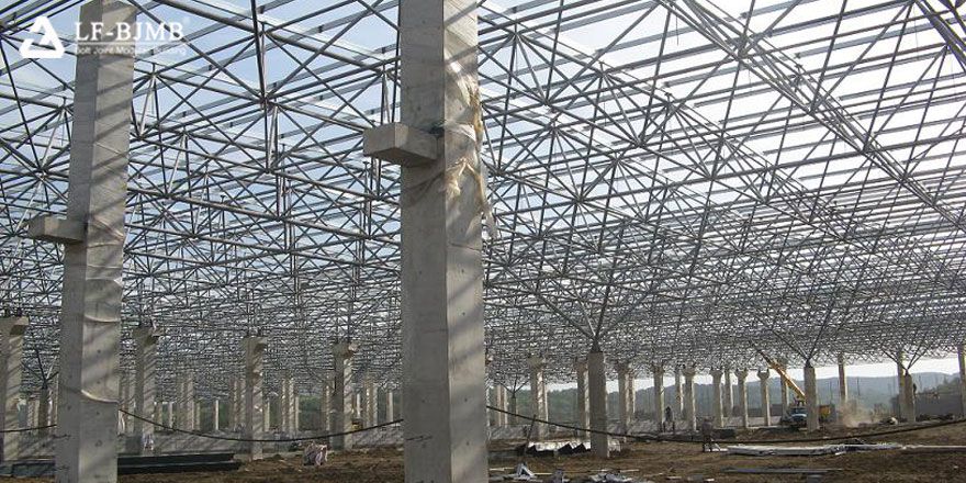 prefabricated space frame structure warehouse plant