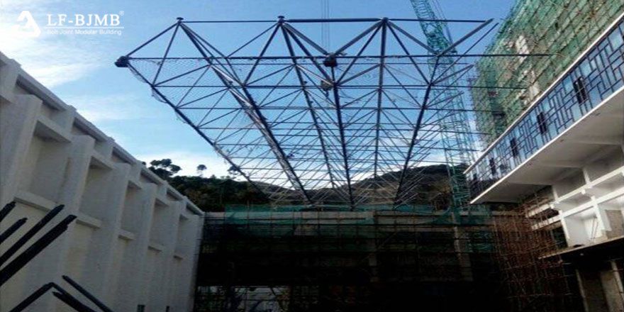 prefab space frame roof system