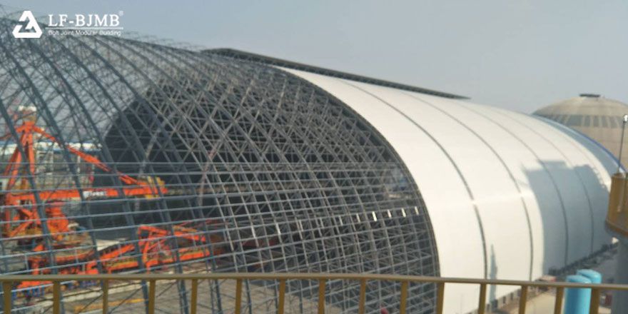 large span space frame roof structure