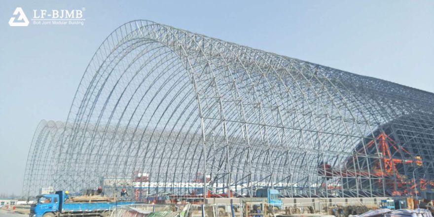 Prefab Large Span Space Frame Coal Storage Shed Roof