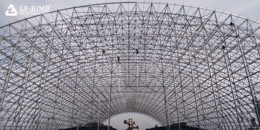 light steel space frame coal shed roof