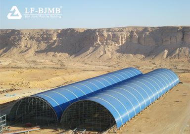 Saudi RCC Stack Bulk Storage Shed Space Frame Project