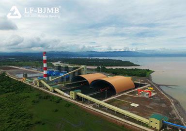 Space Frame Construction Dry Coal Shed for 3×135MW Coal-fired Power Station in Philippines