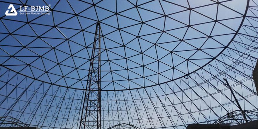 space frame dome roof structure