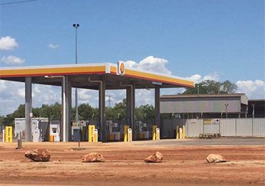 Prefabricated Bolted Steel Structure Gas Station Canopy 25m*12m*6.7m in Australia