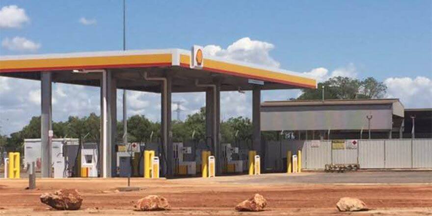 Prefab bolted steel structure gas station canopy