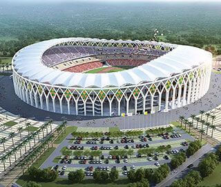 Why are the big stadiums in the open?