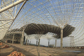 The space frame processing is all composed of cold-formed thin-walled steel component system