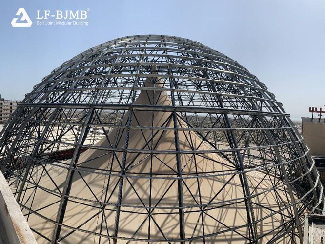 Spherical space frame construction analysis