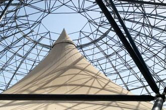 Spherical space frame structure is suitable for large-span roofs
