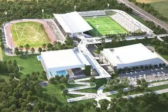 Steel structure design of Mauritius Comprehensive Sports Center Natatorium