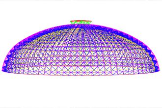 Design Points of Spherical Shell Space Frame in Dome Coal Storage