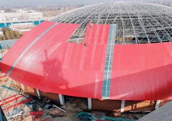 Limestone Storage Shed Dome Space Frame Project