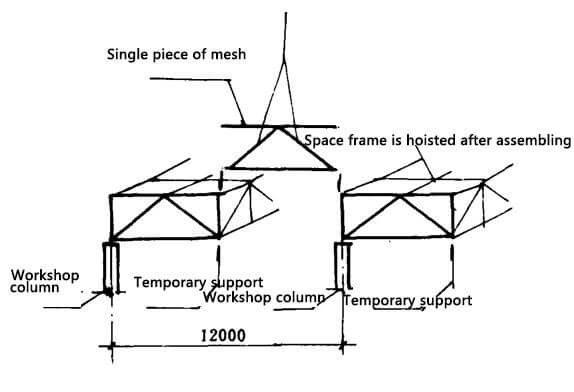  space frame Hoisting method