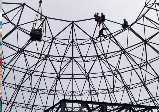 Limestone Storage Shed Dome Space Frame Project