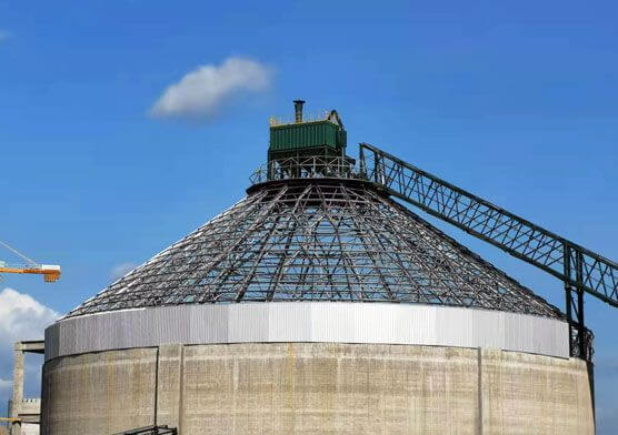 Cement clinker production line steel structure space frame project