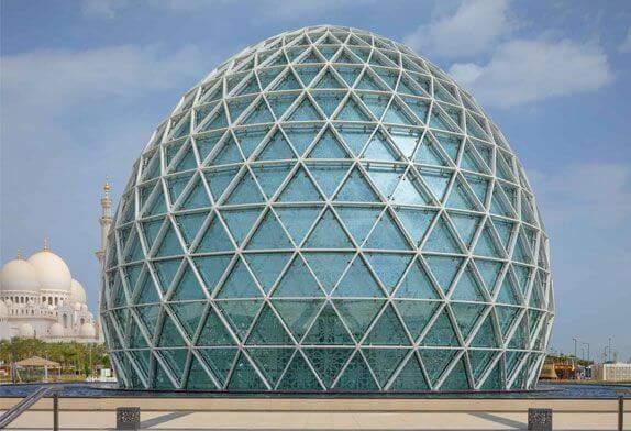 steel structure glass dome roof