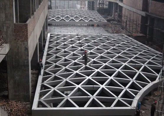 Glass atrium roof skylight design for shopping mall