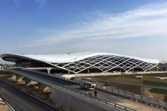 International Airport Terminal 2 Prefabricated Large Steel Structure Installation