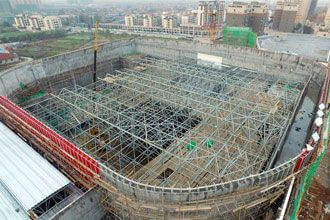 Overall lifting construction technology of steel space frame